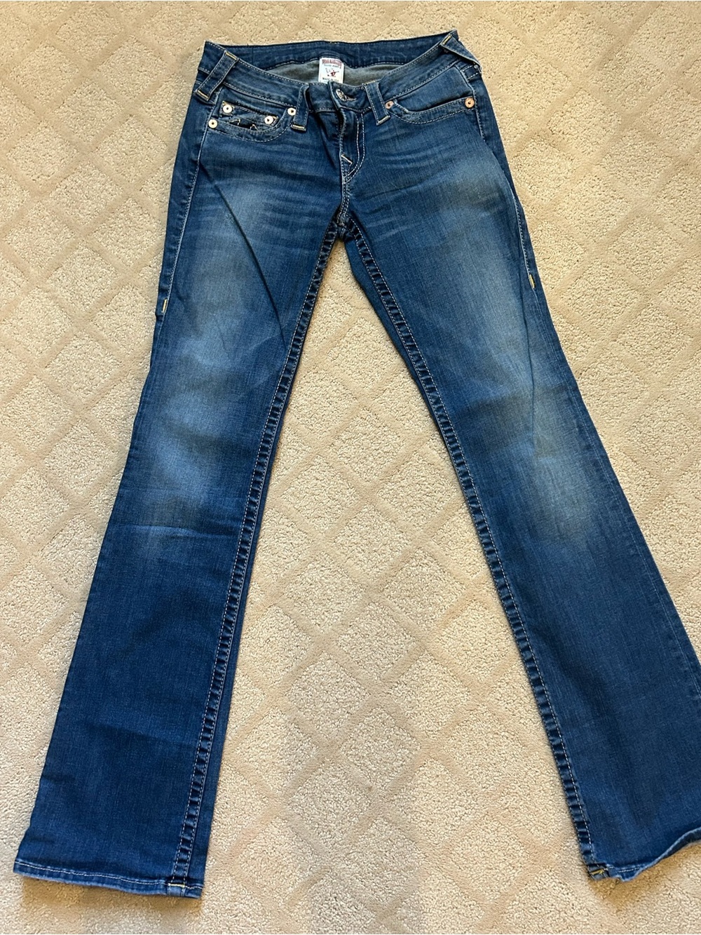 True Religion Women's Dark Blue Flare Jeans